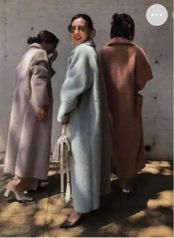 정가 32560 AMERI 담요 라이크 페이크 무스탕 코트 리버서블