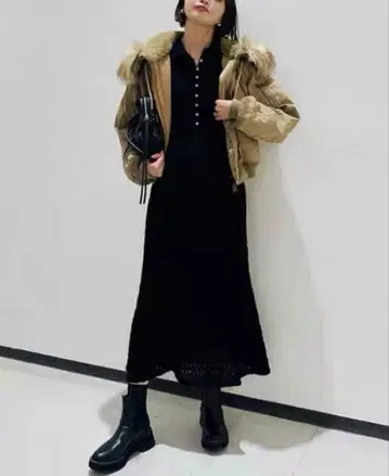 [ 새상품 ] MOUSSY L/S MERMAID LACE LONG 드레스