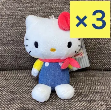 헬로키티 마스코트 홀더 빈티지 레트로 봉제 인형 산리오 3개