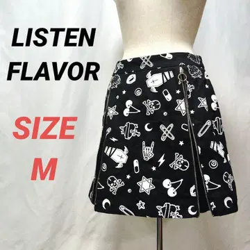 LISTEN FLAVOR 리스텐플레이버 올 패턴 스커트 고스로리 스컬