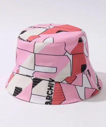 [ 미사용 새상품 ] 알치비오 archivio 블로킹 레트로 올 패턴 햇