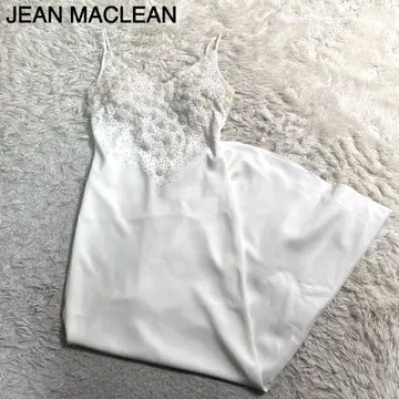 JEAN MACLEAN 화이트칼라 꽃무늬 비쥬 디자인 롱 드레스