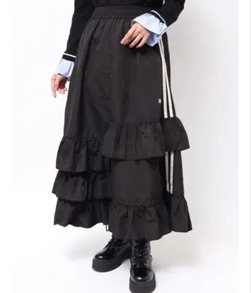 jouetie 라인 플레어 프릴 스커트