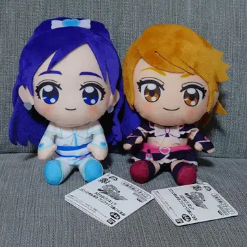 빛의 전사 프리큐어 코롯토 만마루쨩 프리 페이스 봉제 인형 2종 세트