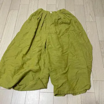 bune 올리브 그린 가우초 팬츠
