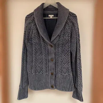 LL Bean Signature 케이블 니트 가디건 L