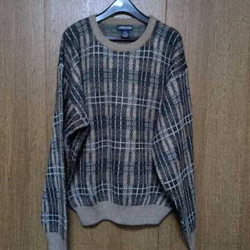 [컨디션 최상 수입 구제 의류] 체크 무늬 스웨터