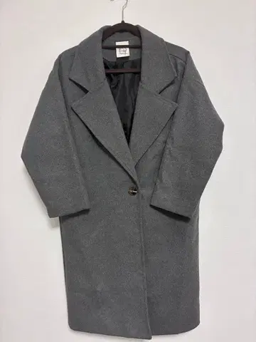 그레이 체스터 코트 울 혼방