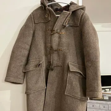 빈티지 브라운 울 더플 코트 사이즈 14