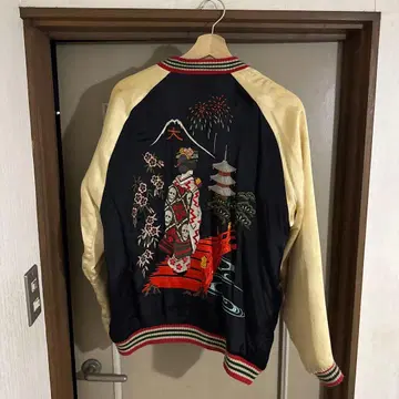 자수 스카잔 일본제 리버서블