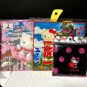 산리오 지역 한정 키티 핸드 타월 프티 타월 3장 세트