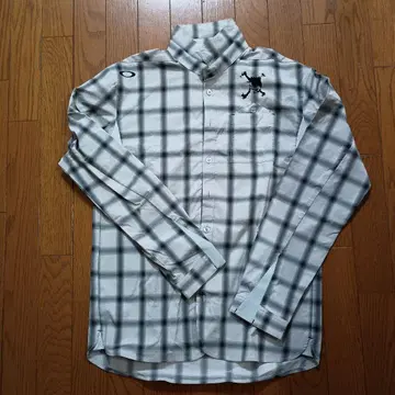 Oakley 체크 무늬 골프 긴팔 셔츠