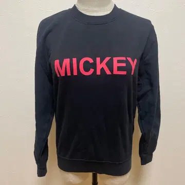 MICKEY 로고 맨투맨 블랙