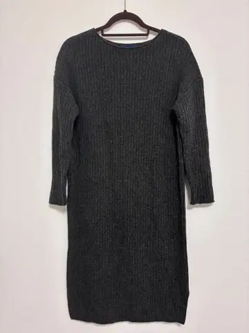 SHIPS 다크 그레이 리브 편직 원피스