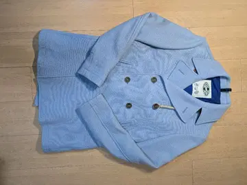 CAMPLIN 라이트 블루 더블 브레스트 코트