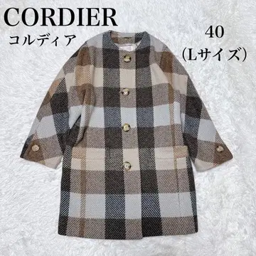 CORDIER 코르디아 노카라 코트 체크 40 L 사이즈 울