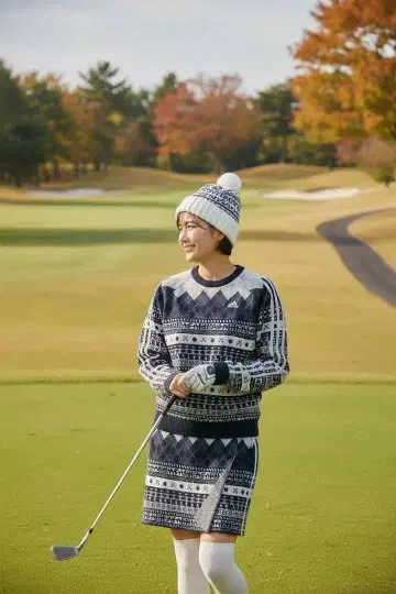 새상품 M adidas 골프 여성용 니트 셋업