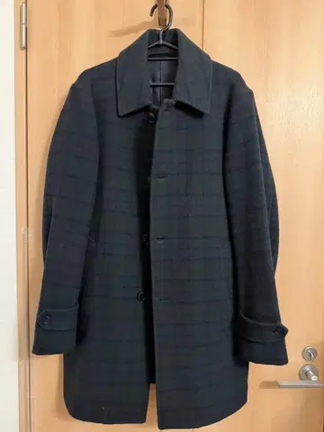 SHIPS 울 카 코트 체크 L