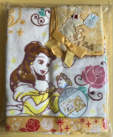 벨 미녀와 야수 페이스 타월 타월 손수건 디즈니 프린세스