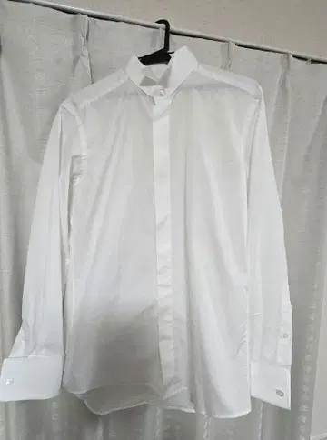 WEAR BLACK 포멀 셔츠 화이트 긴팔 셔츠 결혼식용