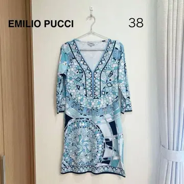 0160 EMILIO PUCCI 에밀리오 푸치 무릎 기장 원피스 실크