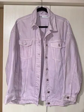 ZARA 연보라 데님 자켓 L 사이즈