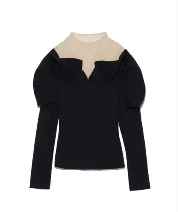 snidel 데콜테 시스루 도킹 니트 풀오버