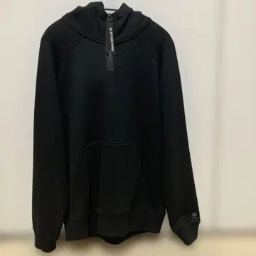 G-STAR RAW 블랙 하프 지퍼 후드티 S 사이즈