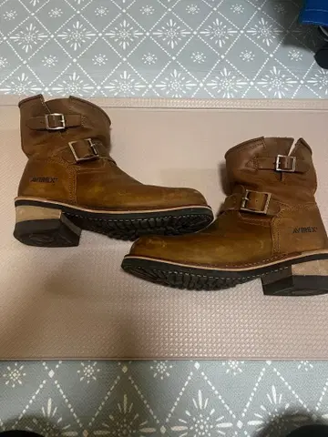 AVIREX 브라운 엔지니어 부츠