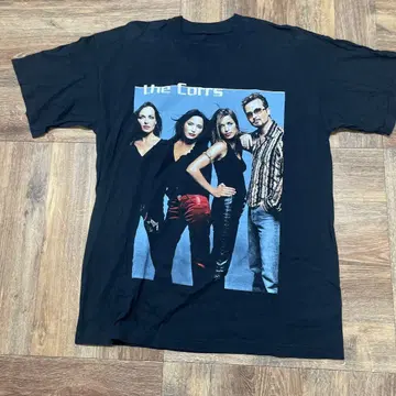 00s the Corrs 블랙 티셔츠 00/01 투어 티셔츠
