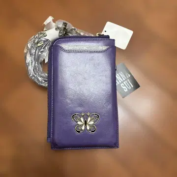 미사용 새상품 ANNA SUI 퍼플 스마트폰 숄더백