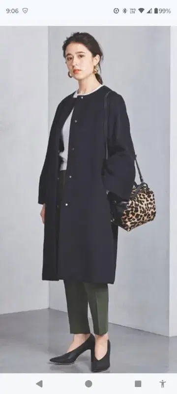 UNITED ARROWS 노카라 벨 슬리브 코트