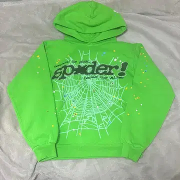 sp5der 후드티 슬라임 그린 xs 사이즈