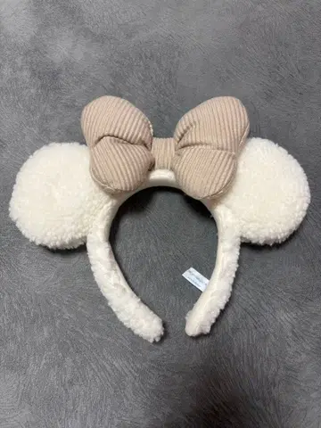 디즈니 미니 겨울 귀 머리띠 화이트