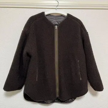 FRAMeWORK 퀼팅*보아 2way 블루종 다크 브라운