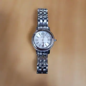 citizen 실버 아날로그 쿼츠 손목시계