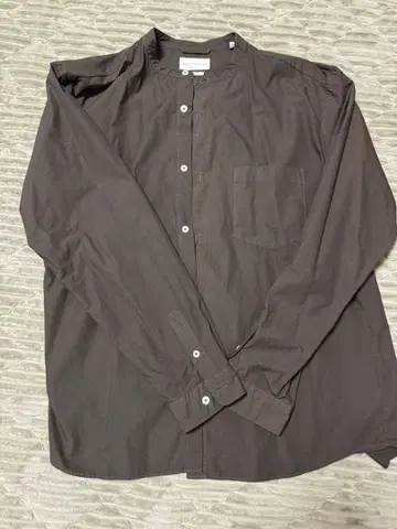 MANUAL ALPHABET 다크 브라운 긴팔 셔츠 사이즈 4