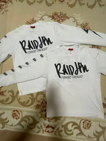 RAIDJM 낚시 턱 긴팔 셔츠 화이트