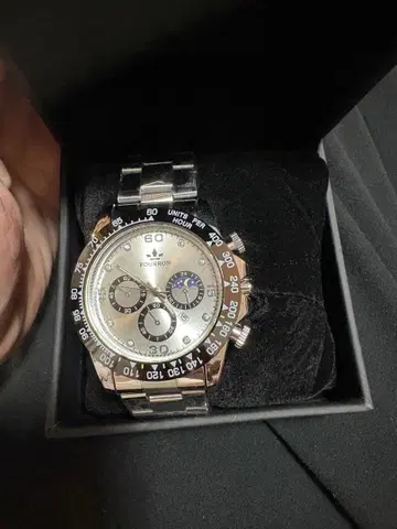 FOURRON 크로노그래프 시계 실버