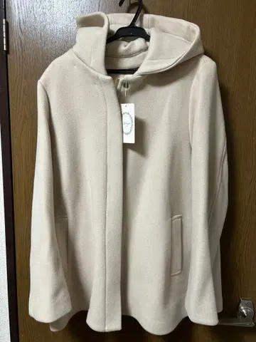 [미사용] SHIPS 베이지 후드 부착 코트