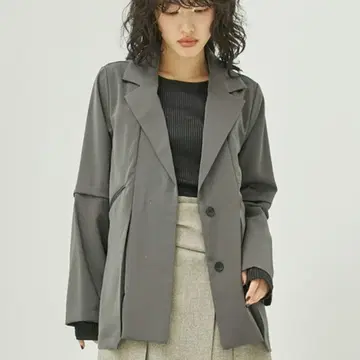 PUBLIC TOKYO 디태처블 슬리브 자켓 그레이