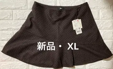 유니클로C 플레어 스코트 다크 브라운 XL