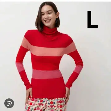 [유니클로 x 프린세스 탐탐] 히트텍 심리스 리브 터틀넥 L