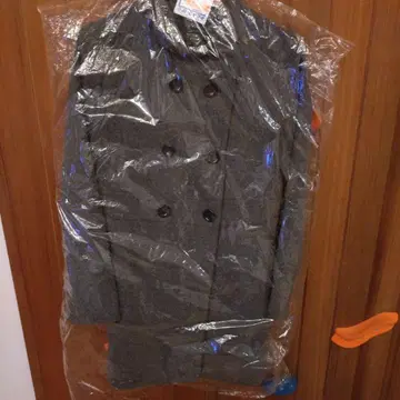 유니클로 그레이 S 사이즈 피 코트 울 혼방