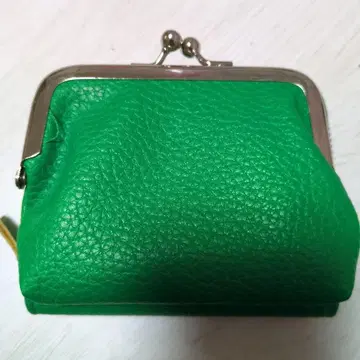 그린 가죽 접이식 지갑