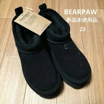 미사용 새상품 BEARPAW 블랙 어그 부츠 23 통굽