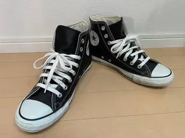 [ 새상품급 ] 가죽 컨버스 하이컷 블랙