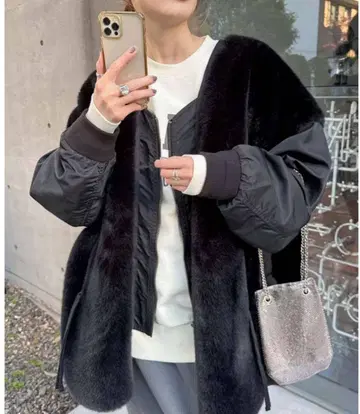 CIAOPANIC TYPY etsinta 에신타 퍼 절개 자켓