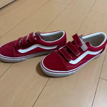 Vans 레드 벨크로 스니커즈 레드