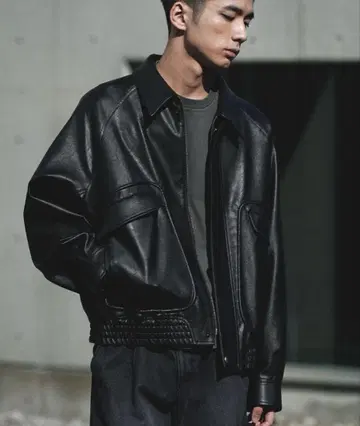 가죽 자켓 ARTIFICIAL GRAIN FLIGHT BLOUSON